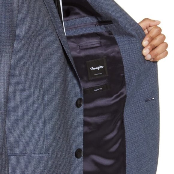 HUGO BOSS Novan Slim Fit Houndstooth Wool Coat - Picture 3 of 13